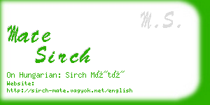 mate sirch business card